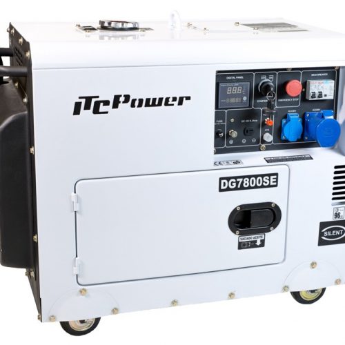 Personnalisé –  Groupe électrogène ITC Power DG7800SE Diesel insonorisé 6.5Kw 230V AVR