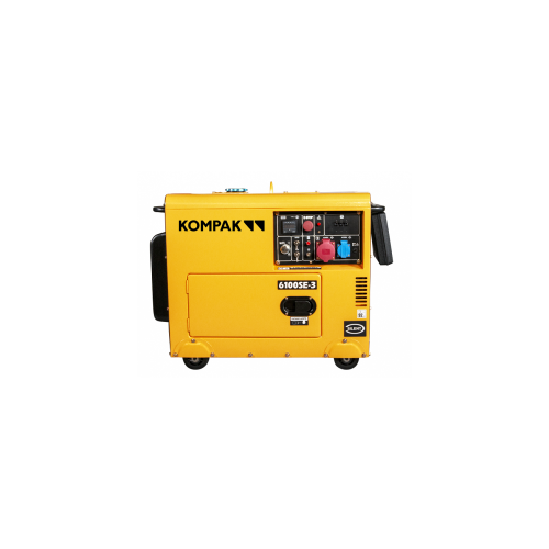 Kompak Groupe électrogène 5500W Diesel 230V/400V Insonorisé NT-6100SE-3